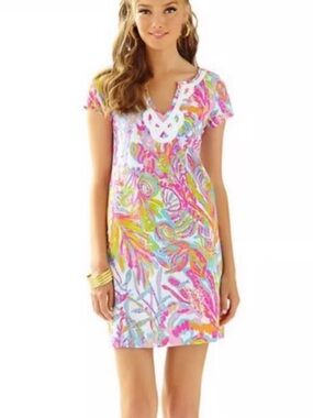 Lilly Pulitzer Brewster T Shirt Dress Colorful Size Small